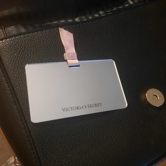 Victoria's Secret The Victoria's Black Medium Shoulder Bag Gold & Studded Cutch - Picture 5 of 10